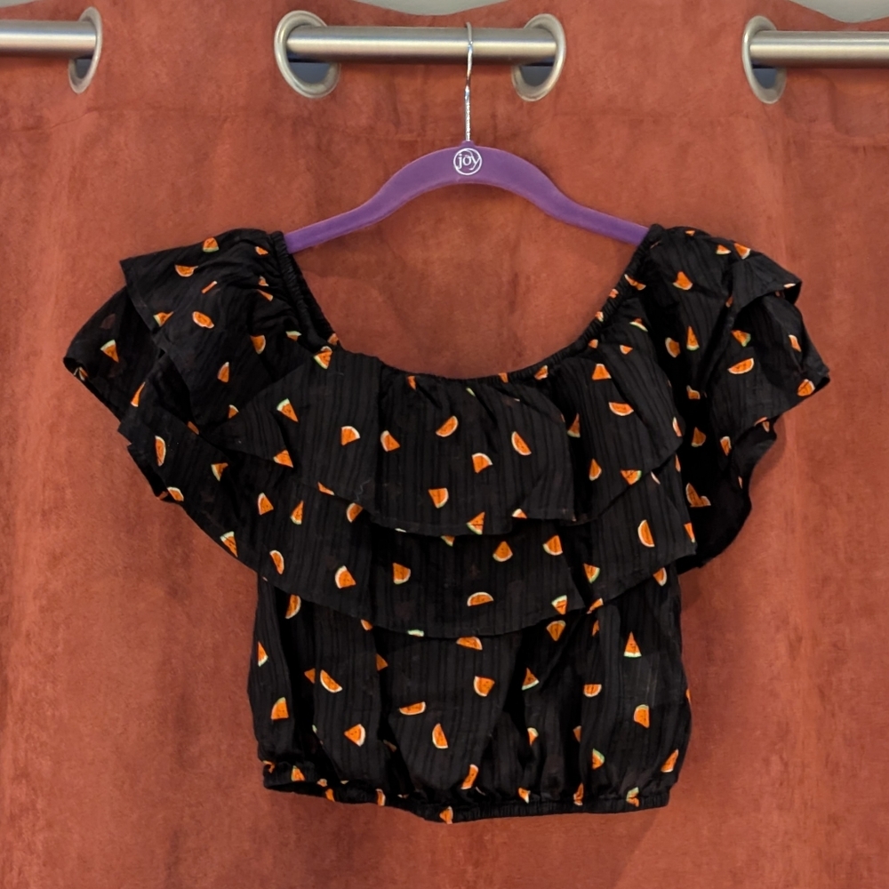 Express Watermelon Print Crop Top